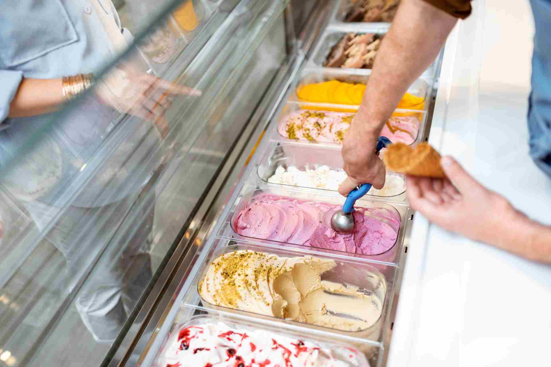 serving ice cream