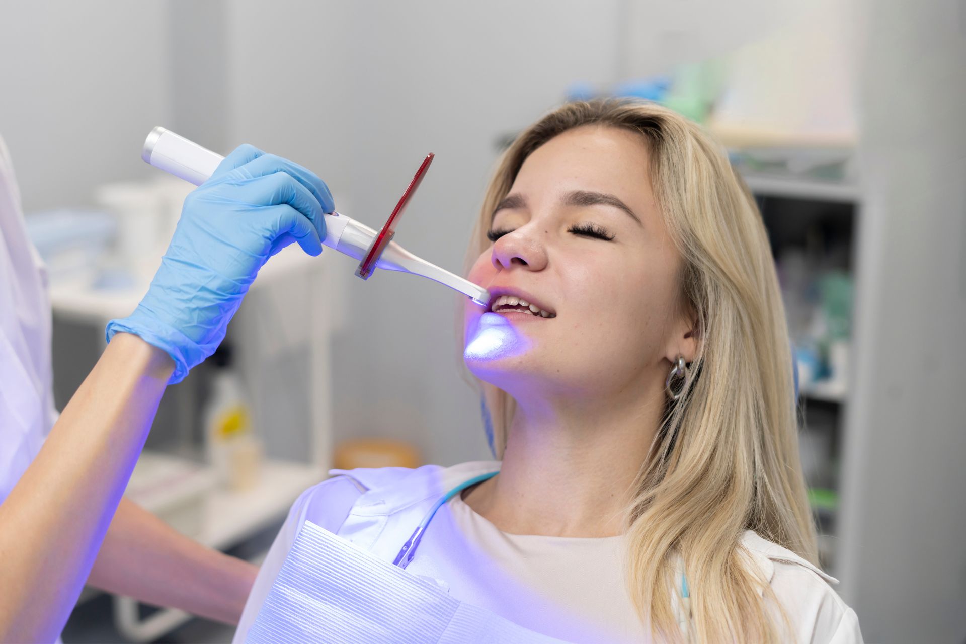 woman at the dentist